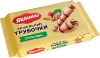 Вафельные трубочки Яшкино Ореховые 190г