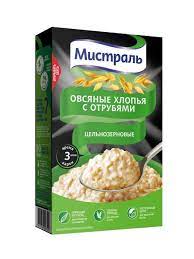 Хлопья Мистраль Овсяные с отрубями 400г
