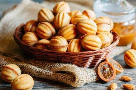 Печенье Орешек с вареной сгущенкой