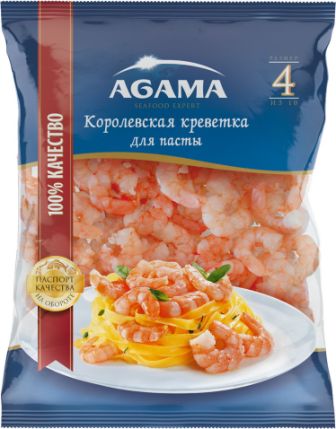 Креветки Агама Королевские в/м очищ Для пасты 300г
