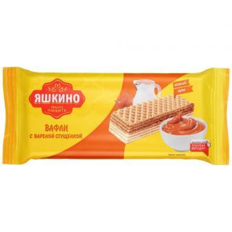 Вафли Яшкино С вареной сгущенкой 200г