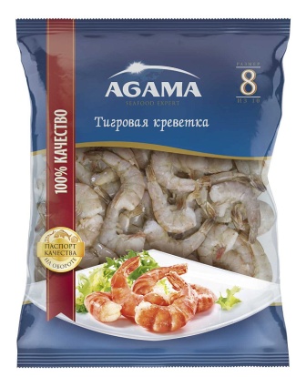 Креветки Агама Тигровые №8 с/м б/г 400г