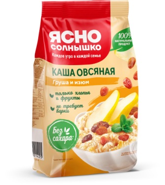 Каша Ясно солнышко Овсяная груша/изюм 300г