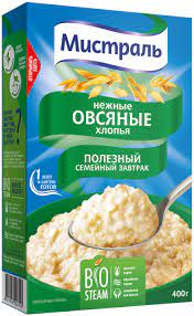 Хлопья Мистраль овсяные Нежные 400г