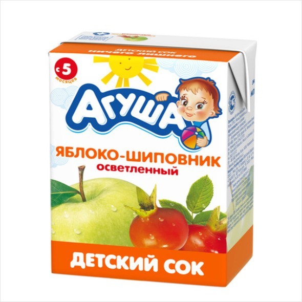 Сок Агуша 0.2л Яблоко/шиповник